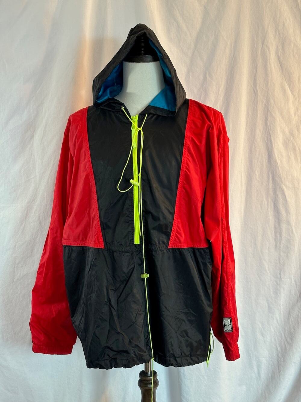 Vintage Helly Hansen Tech Pullover Lightweight Nylon Windbreaker Jacket Hood XL